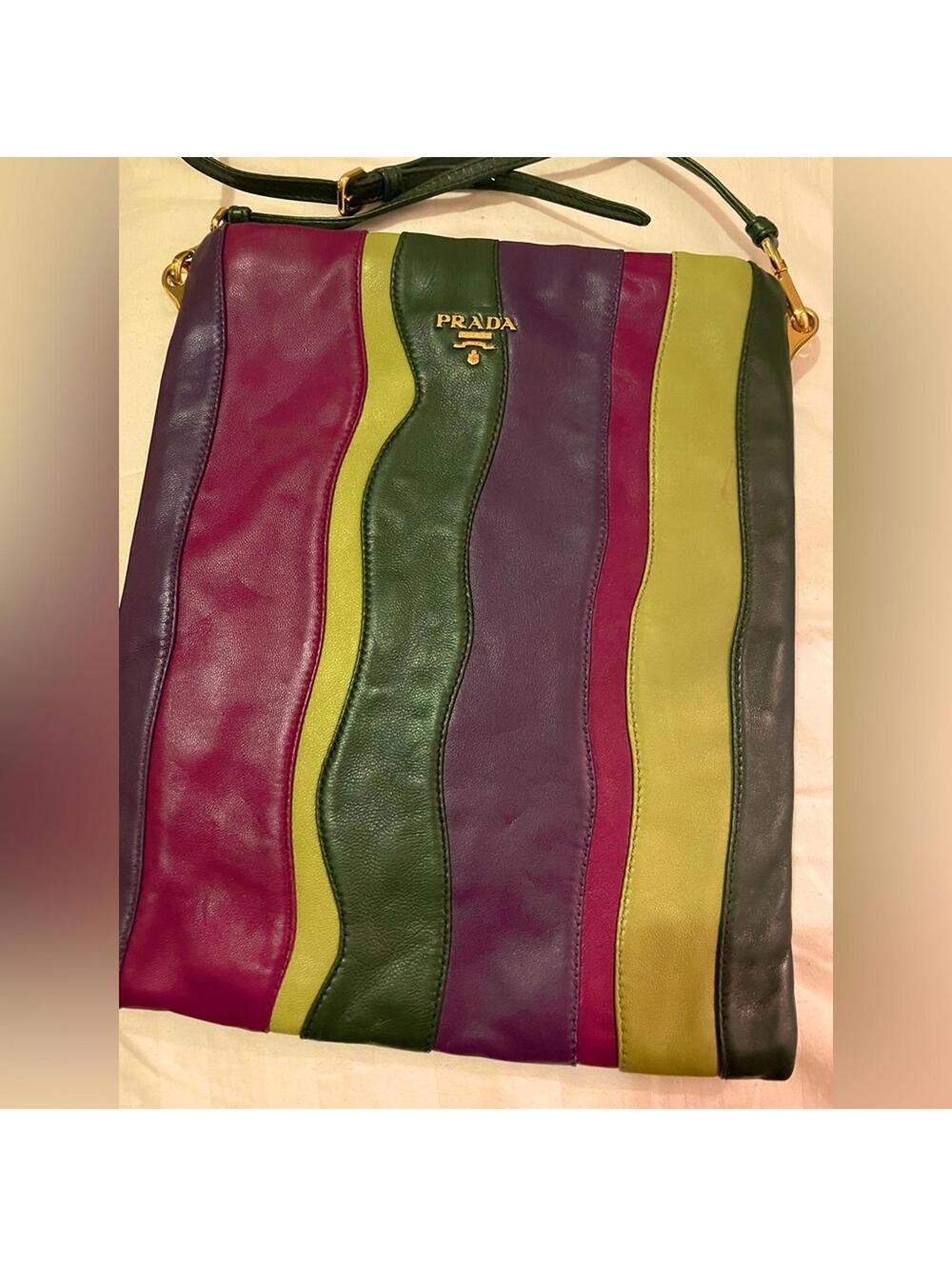 Prada Vibrant Multicolor Leather Crossbody Bag